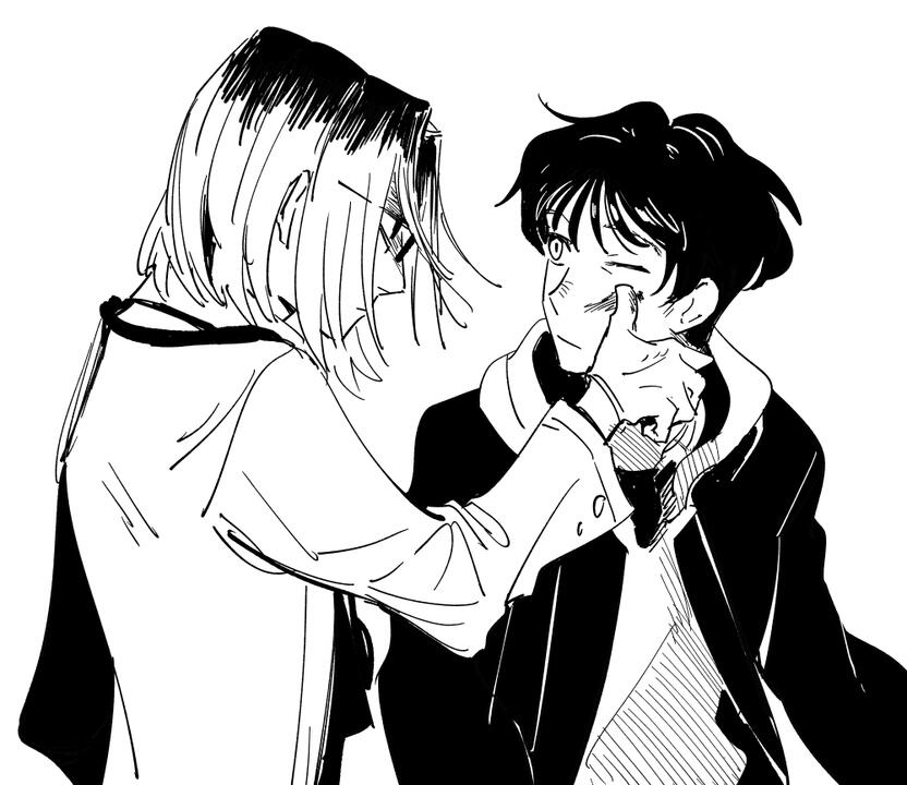 Bust, black and white, 2 characters: $130