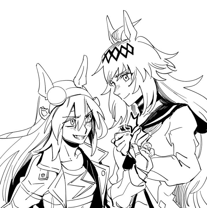 Bust, black and white, 2 characters: $130